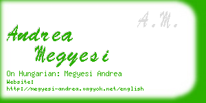 andrea megyesi business card